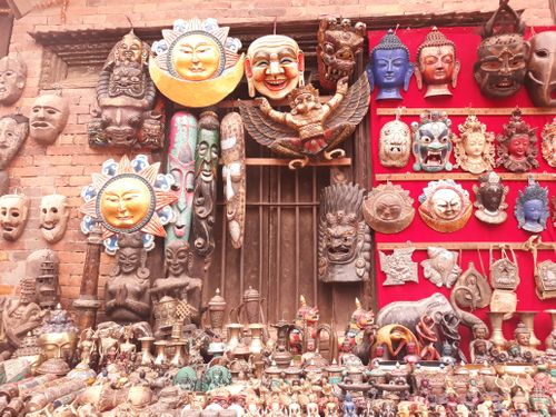 tourist,market,bhaktapur,improving,nepal