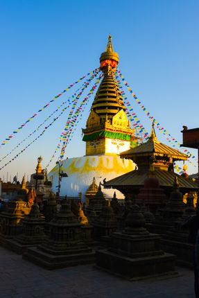 swayambhunath,ancient,religious,architecture,top,hill,kathmandu,valley,west,city,nepal