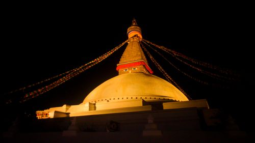 night,shot,boudanath,stupa