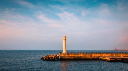 standing,lighthouse,jeju,island,south,korea
