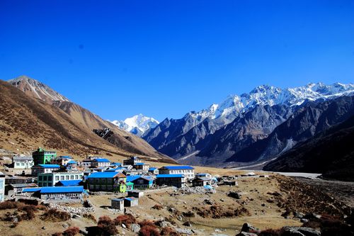 kenzin,valley,destination,point,langtang,trekking,route,nepal