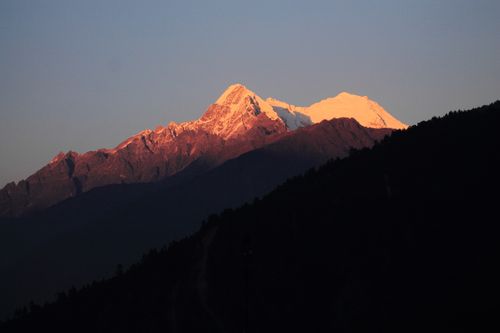 langtang,mountain,sunset,nepal
