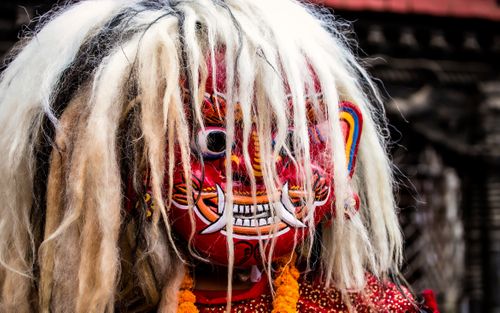 traditional,lakhey,dance,photo,gathemangal,festivel,patan,lalitpur,nepal