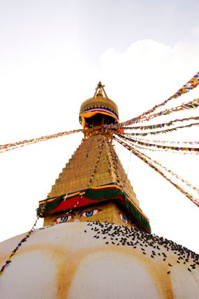 boudhanath,stupa,buddhist,boudha,dominates,skyline,largest,unique,structure's,stupas,world