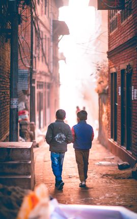 boys,roaming,streets,bhaktapur