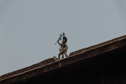 statue,roof-top,patan,durbar,square,world,hritage,site,declared,unesco