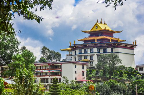 buddha,monastery,yellow,pagoda