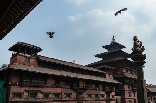 patan,durbar,square,nepal,world,heritage,site,declared,unesco,clear,sunny,day
