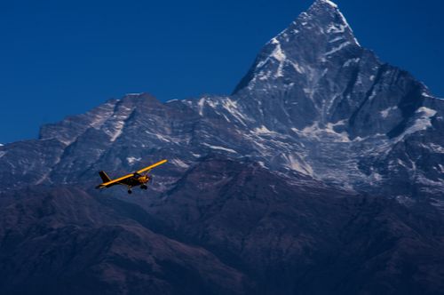 ultralight,flying,mount,fishtail,pokhara,nepal