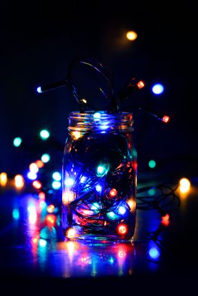 christmas,lights,glass,bottle,black,background,sita,maya,shrestha