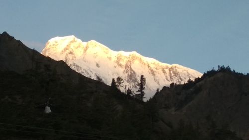 morning,view,annapurna,range,humde,manang,nepal