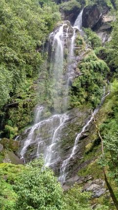 beautiful,waterfall,marbu,village,dolakha