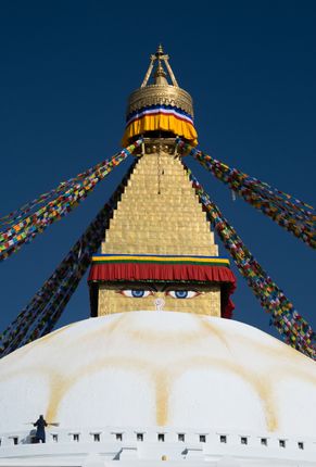 person,cleaning,boudhanath,temple
