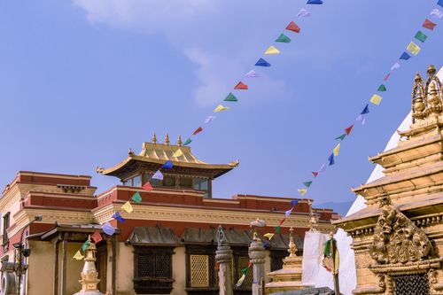 monastery,located,swayambhunathmonkey,temple,kathmandu