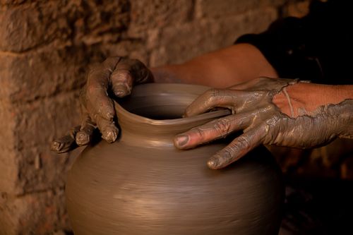 potter,bhaktapur,making,clay,pot