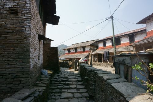 typical,gurung,architecture,dhampus,pokhara,nepal