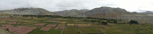 panoromic,view,tsharang,village,upper,mustang,nepal