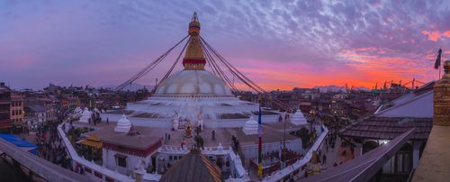 bauddhanath,stupa,shot,fine,evening