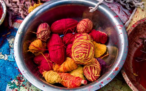 sacred,colorful,thread,janai,purnima,festival,kathmandu,nepal