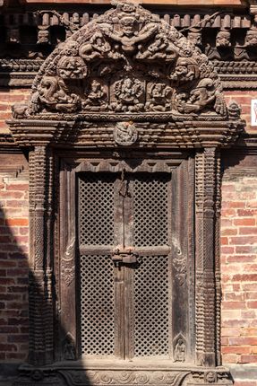 wood,carving,details,door,patan,durbar,square,nepal,world,heritage,site,declared,unesco