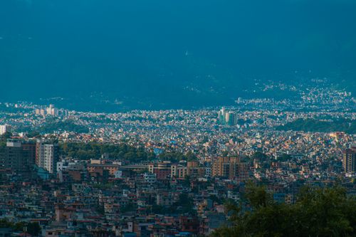 view,kathmandu,valley,bagh,bhairab,temple,1300m,sea,level