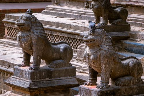 statue,lion,entrance,krishna,mandirkrishna,template,patan,durbar,square