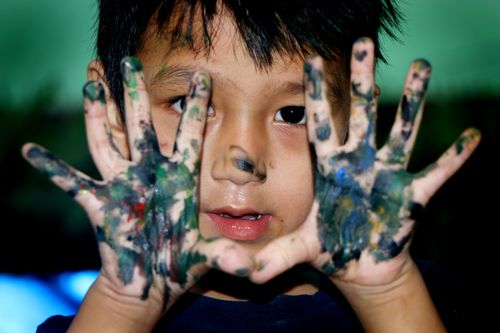 boy,hand,painted,color,paint,#stock,image,#nepal,photographyby,sita,maya,shrestha
