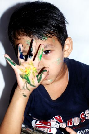 boy,painting,hand,painted#,stock,image#,nepal,photography,sita,maya,shrestha