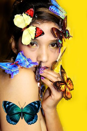 self-portrait,#creativephotography#plastic,butterfly#,stock,image#,nepalphotographybysita,mayashrestha