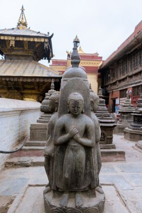 statue,buddha,swayambhunath,stupa,kathmandu,nepal,world,heritage,site,declared,unesco