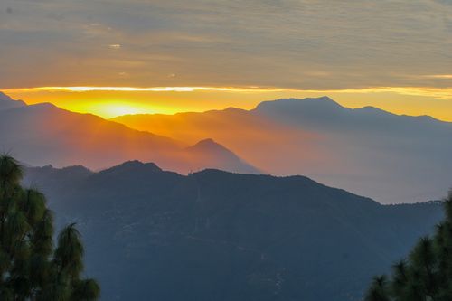 early,morning,sunrise,view,bhairumkot,nuwakot,nepal