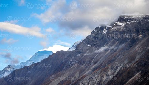 Find  the Image Morning,peace,within,the,mountains.,Way,to,Tilicho,Lake. and other Royalty Free Stock Images of Nepal in the Neptos collection.