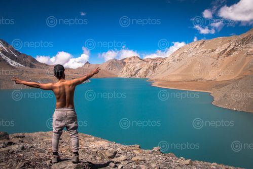 Find  the Image Man,looking,at,the,view,,that's,simply,unforgettable. and other Royalty Free Stock Images of Nepal in the Neptos collection.