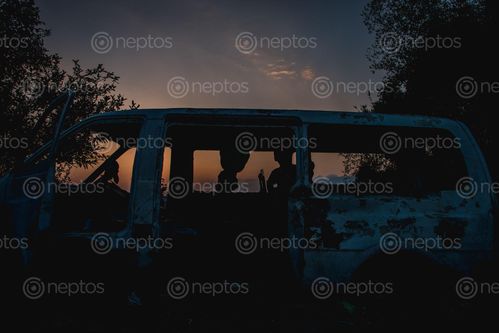 Find  the Image Boys,playing,along,the,old,vehicle and other Royalty Free Stock Images of Nepal in the Neptos collection.