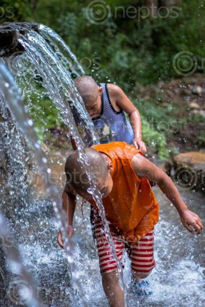 Find  the Image Buddhist,Kids,running,into,the,tap,of,water and other Royalty Free Stock Images of Nepal in the Neptos collection.
