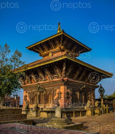 Find  the Image The,Changunarayan,temple,situated,in,the,Changunarayan,Municipality,of,Bhaktapur,district,after,the,completion,of,the,restoration,project.,The,temple,had,suffered,major,damages,in,the,earthquake,that,rocked,Nepal,back,in,April,2015 and other Royalty Free Stock Images of Nepal in the Neptos collection.