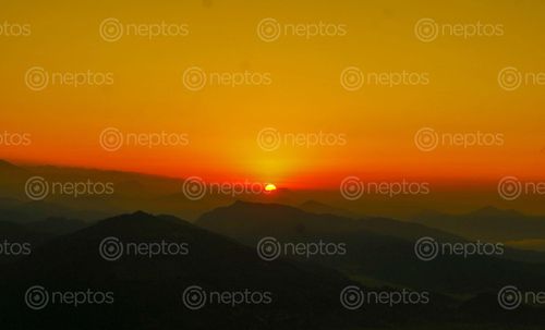 Find  the Image Sunrise,seen,from,sarangkot,,pokhara and other Royalty Free Stock Images of Nepal in the Neptos collection.