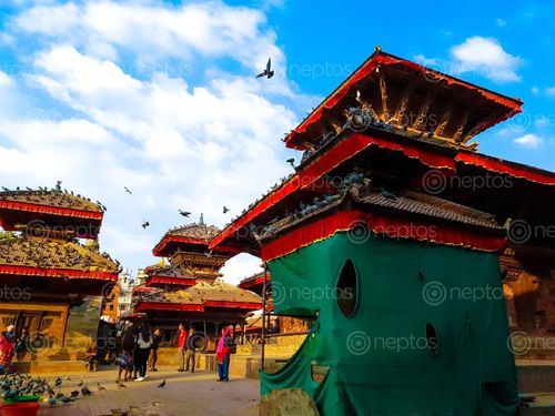 Find  the Image peaceful,environment,kathmandu,durbar,square  and other Royalty Free Stock Images of Nepal in the Neptos collection.