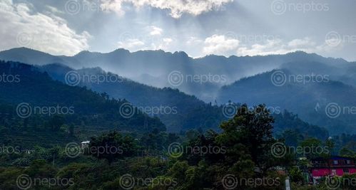 Find  the Image calm,hills,sunkoshi  and other Royalty Free Stock Images of Nepal in the Neptos collection.