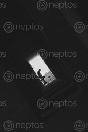 Find  the Image man,standing,end,door  and other Royalty Free Stock Images of Nepal in the Neptos collection.