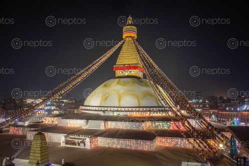 Find  the Image boudhanath,stupa,night,time  and other Royalty Free Stock Images of Nepal in the Neptos collection.