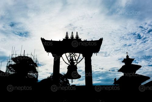 Find  the Image silhouette,shot,bell,patan,durbar,square  and other Royalty Free Stock Images of Nepal in the Neptos collection.