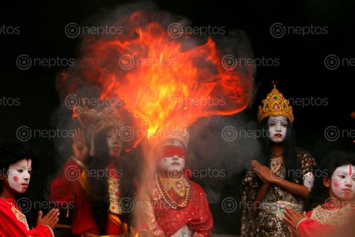 Find  the Image dashavatar,indrajatra,kathmandu  and other Royalty Free Stock Images of Nepal in the Neptos collection.