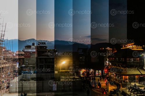 Find  the Image lapse,time,nyatapola,evening,night  and other Royalty Free Stock Images of Nepal in the Neptos collection.
