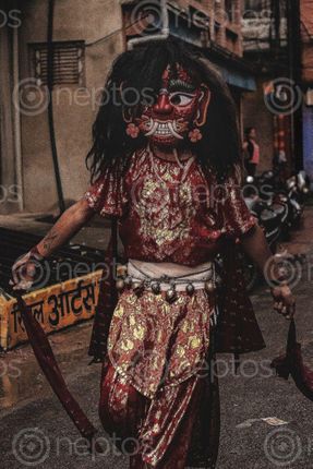 Find  the Image lakhe,dance,patan,streets  and other Royalty Free Stock Images of Nepal in the Neptos collection.