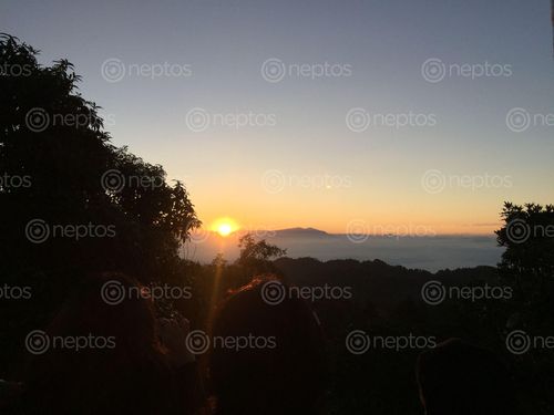 Find  the Image sunrise,view,nagarkot,tower  and other Royalty Free Stock Images of Nepal in the Neptos collection.