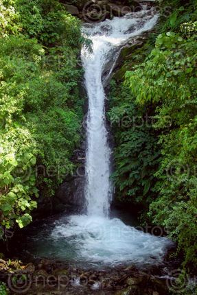 Find  the Image waterfall,poon,hill  and other Royalty Free Stock Images of Nepal in the Neptos collection.