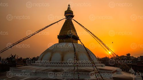 Find  the Image gloomy,sunset,baudha,kathmandu,nepal,famous,place,buddhism  and other Royalty Free Stock Images of Nepal in the Neptos collection.