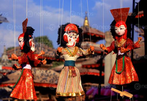 Find  the Image puppets,dolls,represents,kumari,devi-the,living,goddess  and other Royalty Free Stock Images of Nepal in the Neptos collection.