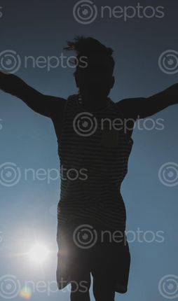 Find  the Image silhouette,man,sky,background  and other Royalty Free Stock Images of Nepal in the Neptos collection.